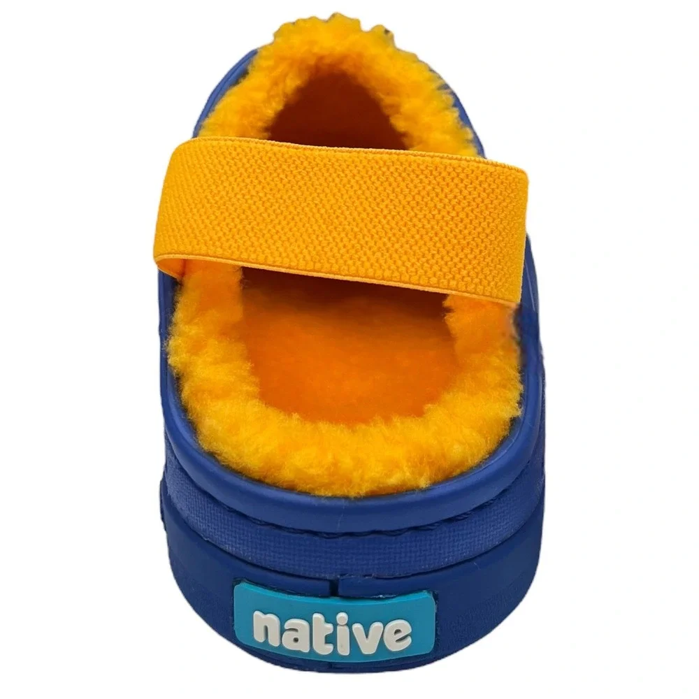 Native Jefferson Toddler Boys Slip-On Cozy Clogs Size 9 Blue-Yellow Warm‎ Shoes